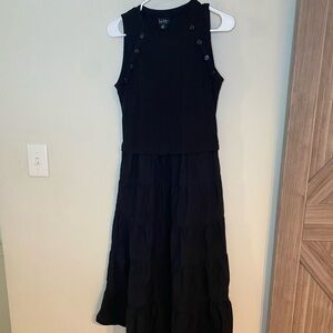 Nicole Miller Black 3/4 Length Summer Dress
